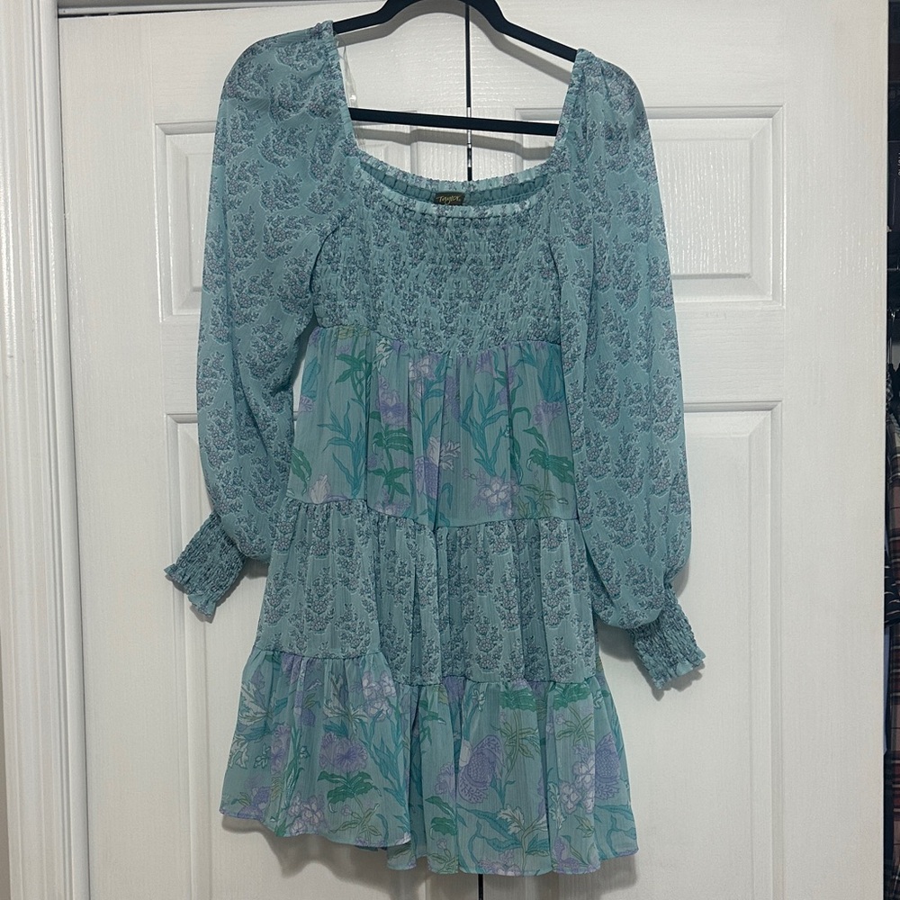Taylor Floral Blue Dress